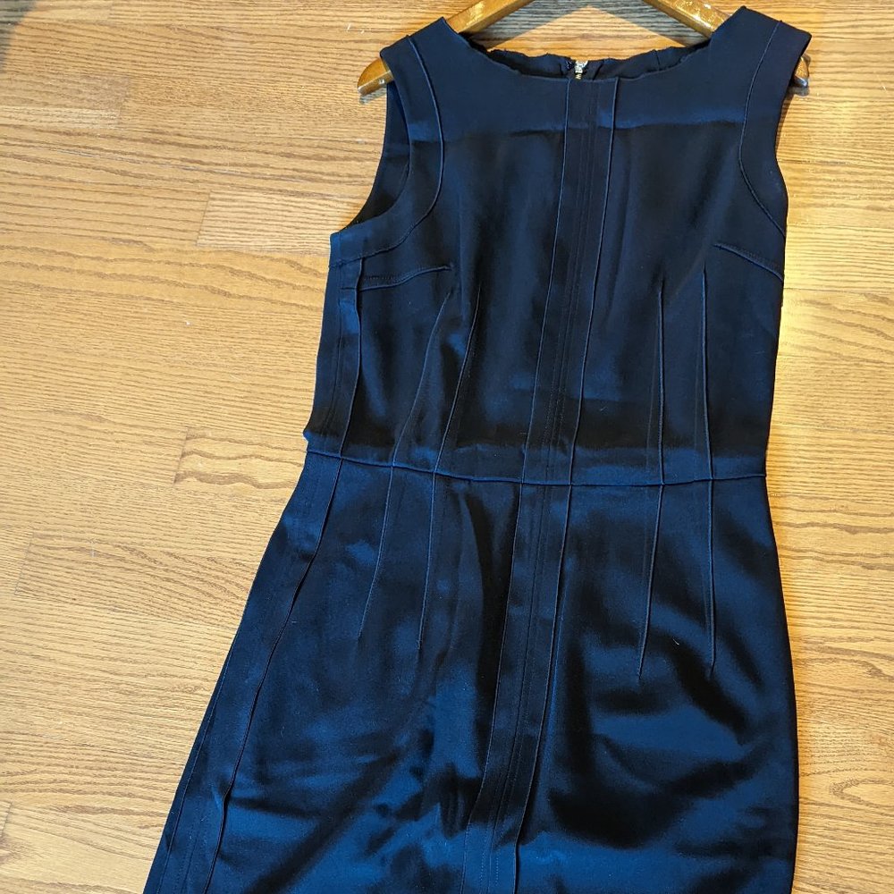 Women's Dolce & Gabbana Mini Sheath Stretch Sleeveless Solid Black Dress 40